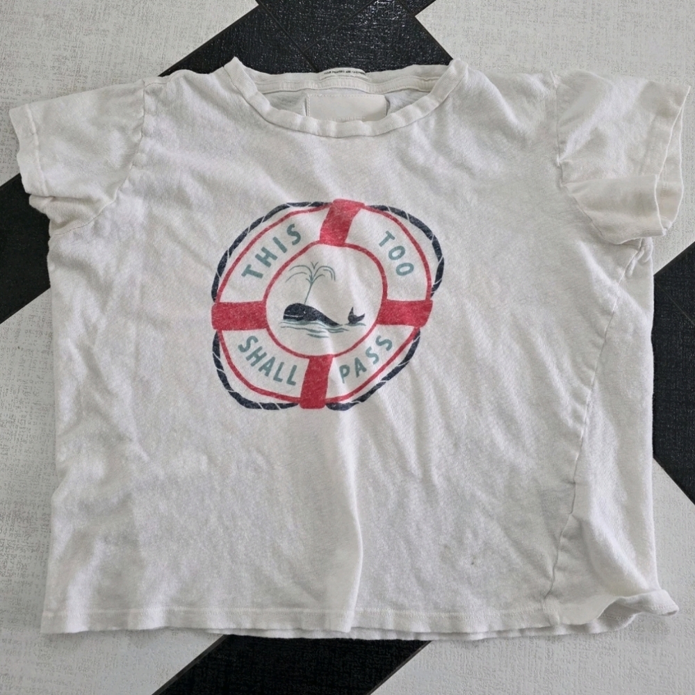 MOTHER Superior t-shirt "This Too Shall Pass" Small